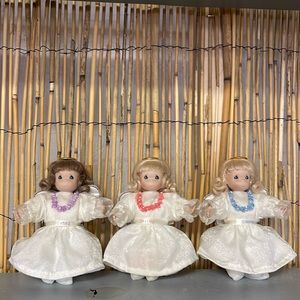 1999 Precious Moments Porcelain Angel Dolls Set of 3